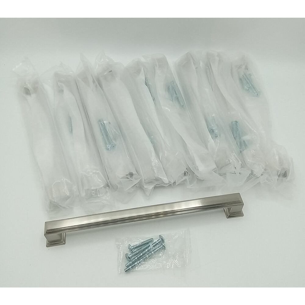 10 PK of 7.5" Brushed Satin Nickel Kitchen Cabinet Handles